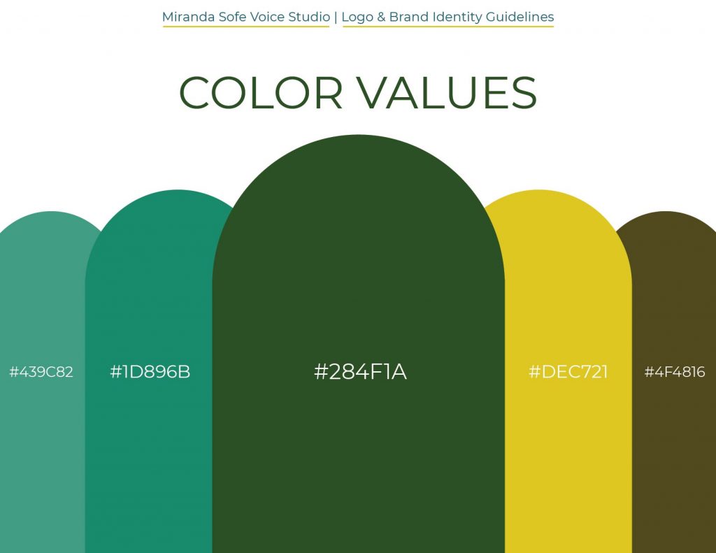 Miranda Sofe Voice Studio Color Values